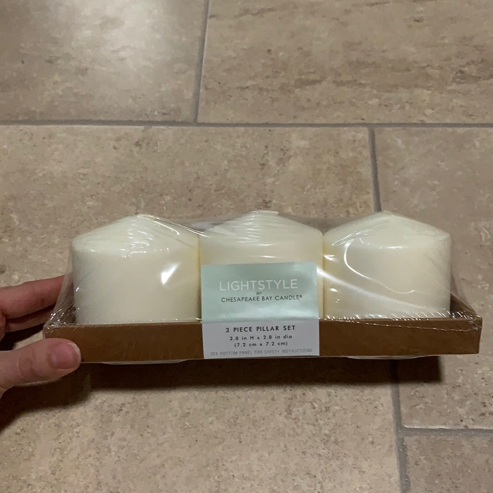 Set of three candles